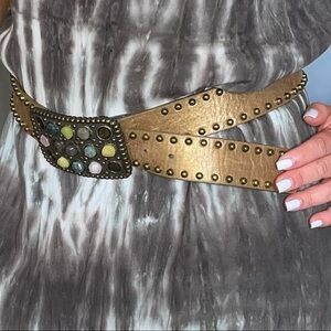 CK Calvin Klein genuine leather fab buckle  belt